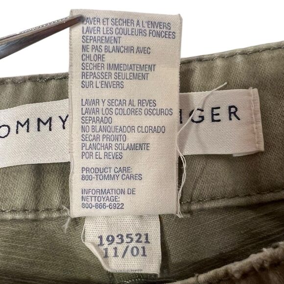 Tommy Hilfiger Floral Pants Wide Leg Cargo Khaki Size 4 Y2K Vintage - Picture 7 of 12